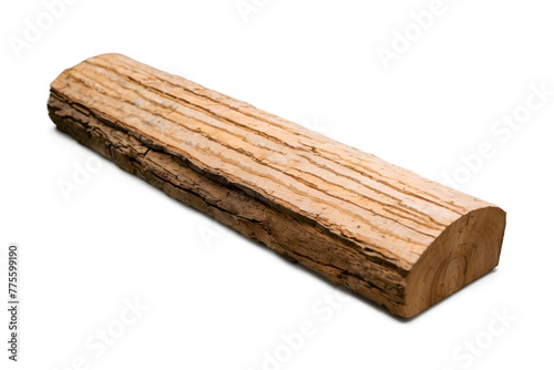 Wooden plank isolated on a white background