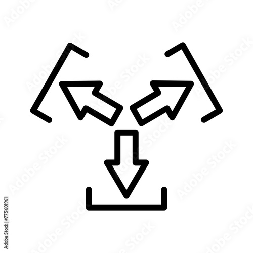 Vector black line icon for Constrained