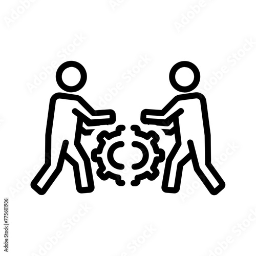 Vector black line icon for Incorporate