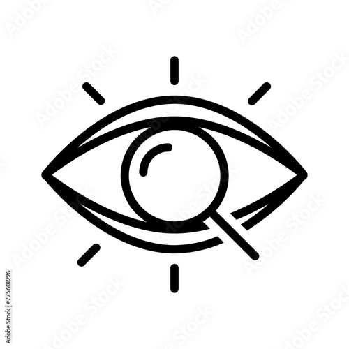 Vector black line icon for Envision