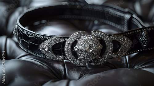 belt with diamonds , generative ai