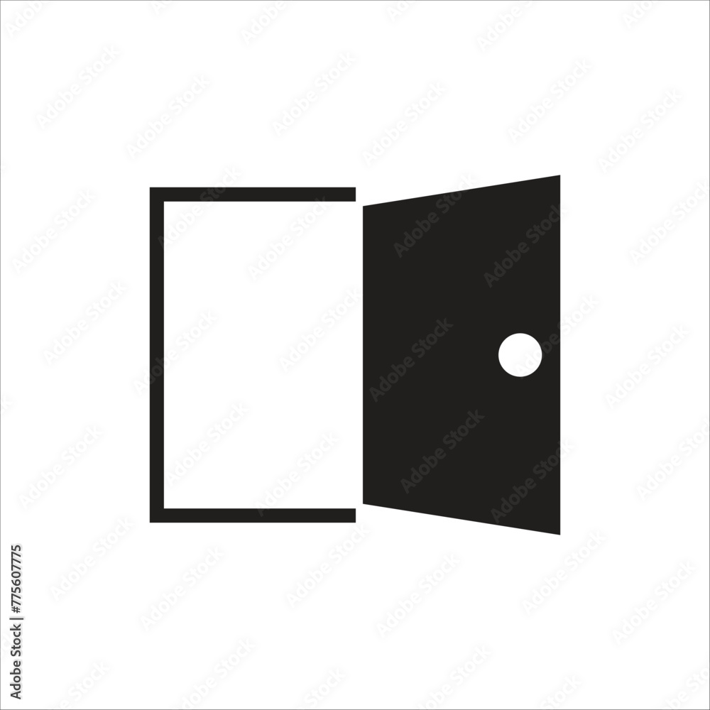 door vector icon line template door vector icon line template