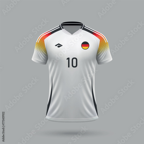 3d realistic soccer jersey Germany national team 2024
