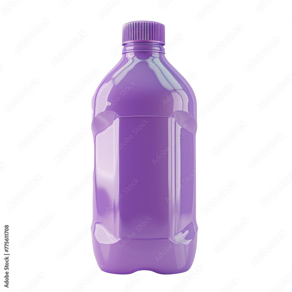 Purple plastic bottle with a plastic cap on a Transparent Background Purple plastic bottle with a plastic cap on a Transparent Background