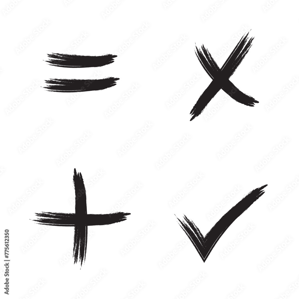 Doodle design of symbols in mathematics Doodle design of symbols in mathematics