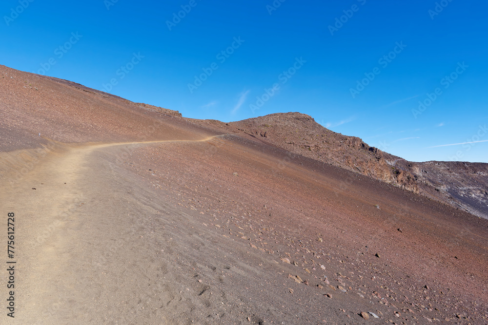 Sliding Sands Trail at Pa Ka'oao Trail (White Hill Trail), Haleakala National Park, island of Maui, Hawaii, USA Sliding Sands Trail at Pa Ka'oao Trail (White Hill Trail), Haleakala National Park, island of Maui, Hawaii, USA