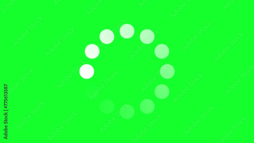Animated circle loading symbol on green background Animated circle loading symbol on green background