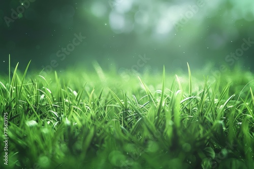 Close Up of a Green Grass Field