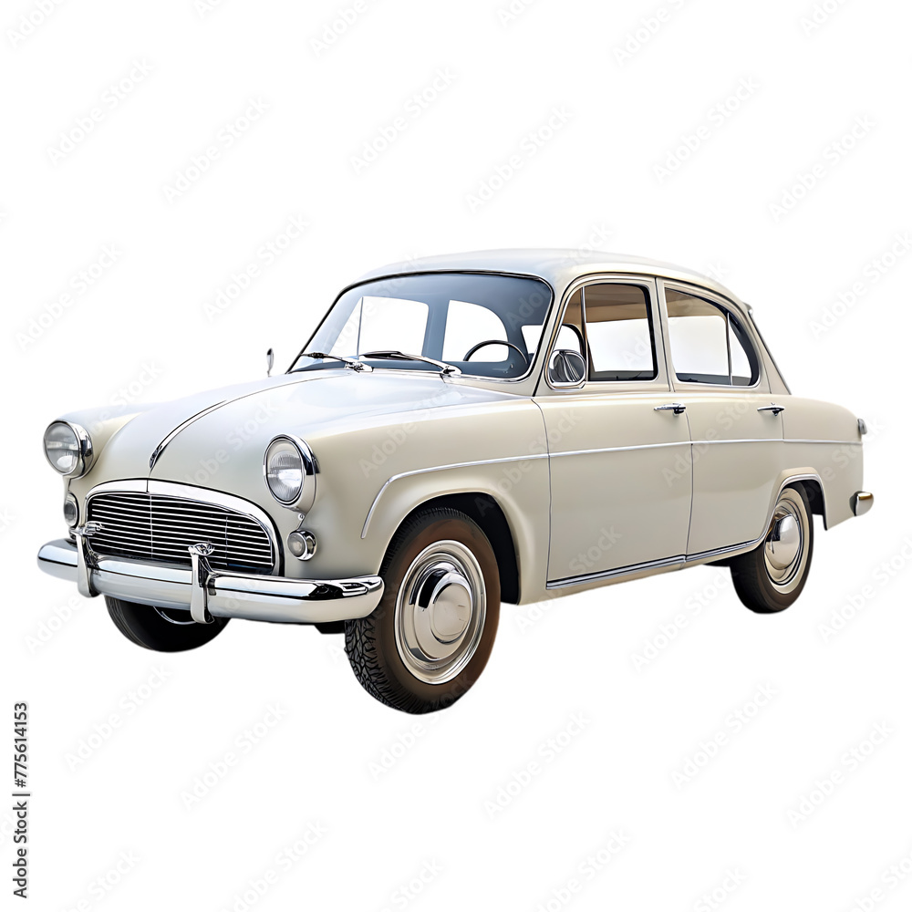 Fototapeta premium luxury old car on transparent background. 3d rendering