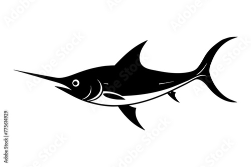 swordfish silhouette vector illustration