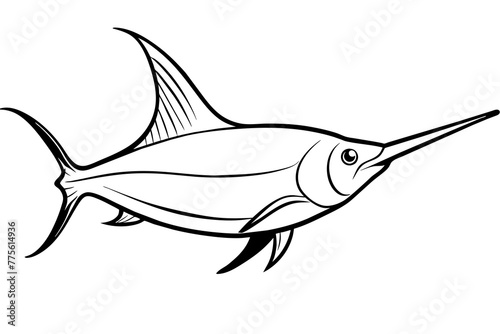 swordfish silhouette vector illustration