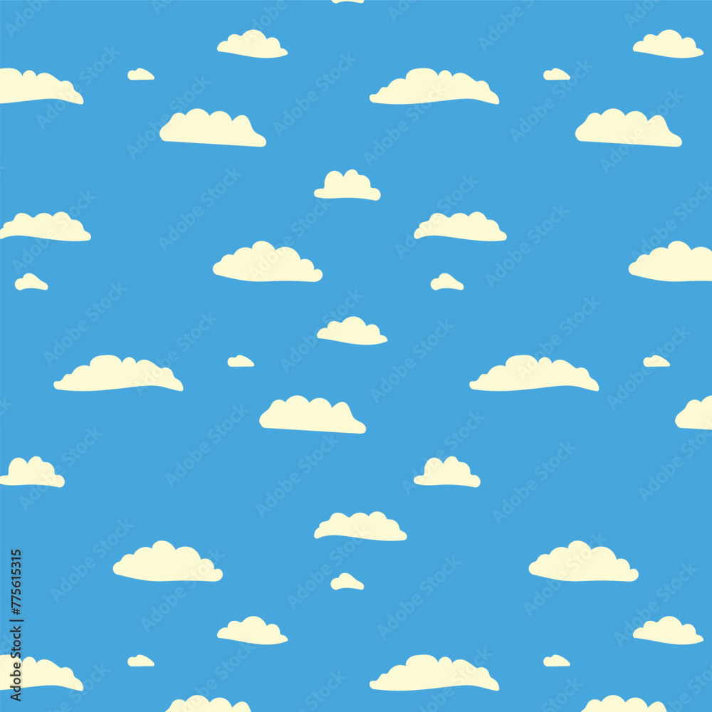 Blue sky pattern in clouds. Illustration in glossy style. Air, day, ecology, save nature, Earth. Blue sky pattern in clouds. Illustration in glossy style. Air, day, ecology, save nature, Earth.
