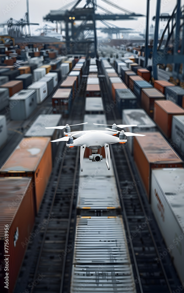 Drone Inspection in the Port: Navigating Through Container Maze