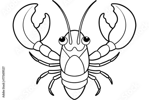 lobster silhouette vector illustration