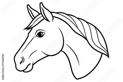 horse head silhouette vector illustration