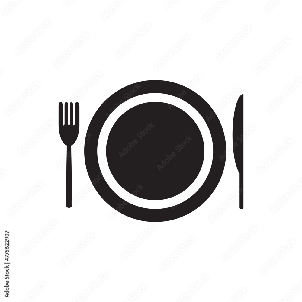 knife plate spoon icon