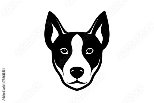 dog head silhouette vector illustration © CreativeDesigns