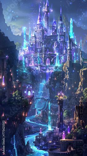 Glowing Crystal Castle