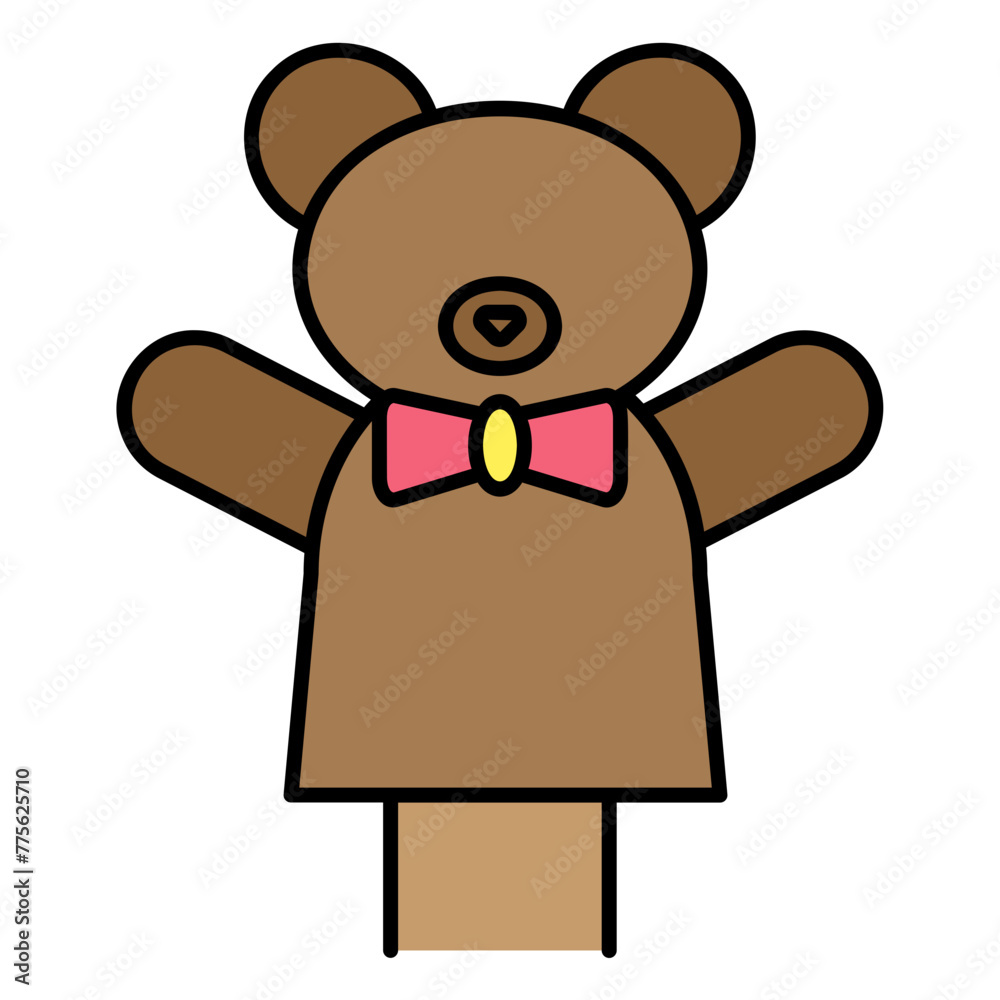 Illustration of Puppet Doll design Filled Icon Illustration of Puppet Doll design Filled Icon