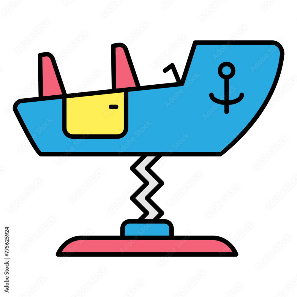 Illustration of Kiddie Ride design Filled Icon Illustration of Kiddie Ride design Filled Icon