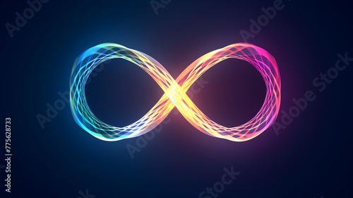 Abstract grid infinity symbol