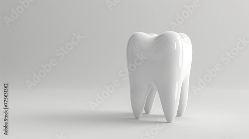Tooth on white background  single object  care  medicine  enamel
