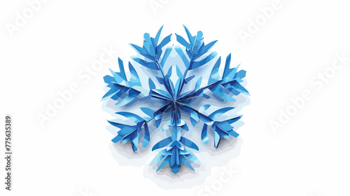 Blue snowflake. vector icon. minimal style