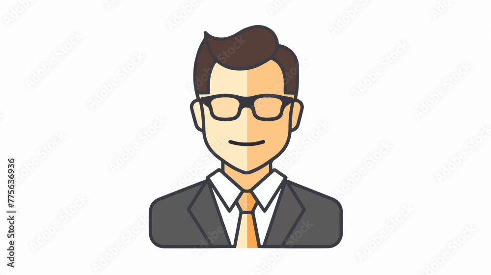 Outline sterling businessman pixel perfect vector
