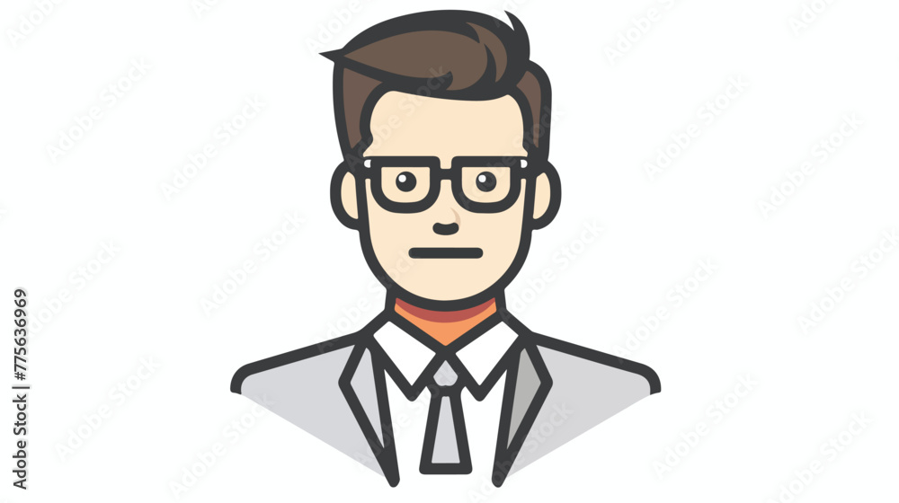 Outline sterling businessman pixel perfect vector