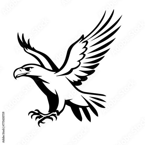 Eagle black Logo vector design illustration © world