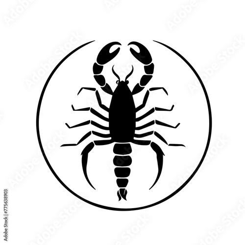 scorpion logo black Logo vector design illustration © world