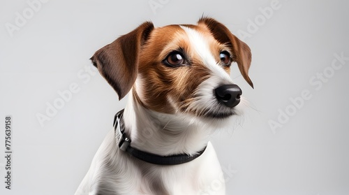 Happy Jack Russell Terrier puppy, cute and small, isolated on white background © MakeitEasy