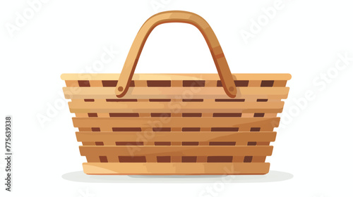 Closed basket icon flat vector isolated on white background