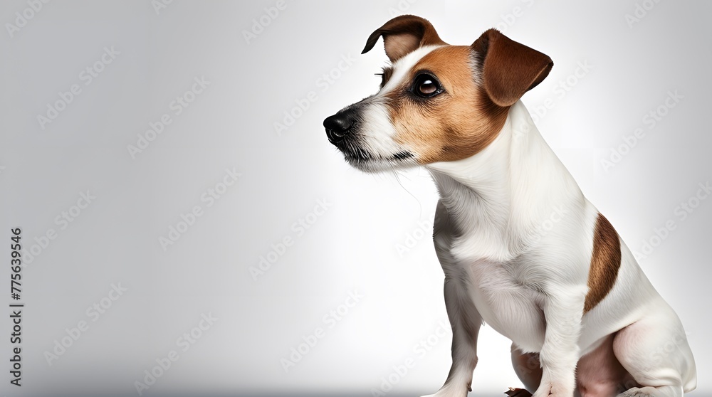 Happy Jack Russell Terrier puppy, cute and small, isolated on white background Happy Jack Russell Terrier puppy, cute and small, isolated on white background