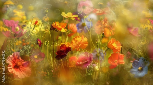 A field of wildflowers glow...