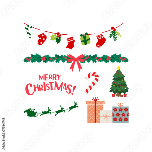 collection of design assets for Christmas events