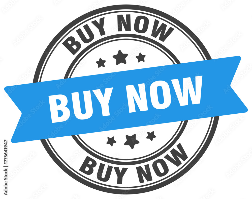Fototapeta premium buy now stamp. buy now label on transparent background. round sign