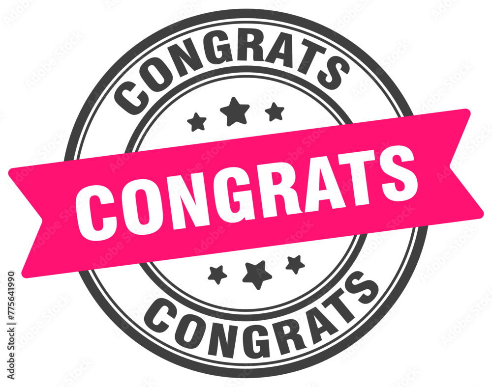 congrats stamp. congrats label on transparent background. round sign congrats stamp. congrats label on transparent background. round sign