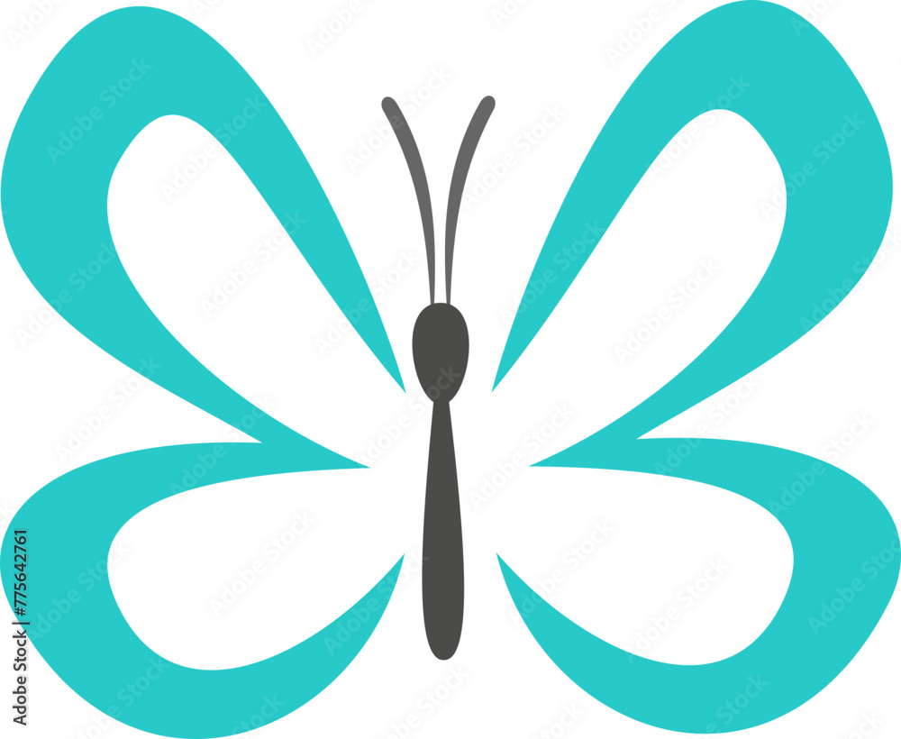Stylized image of butterfly logo template isolate Vector illustration Stylized image of butterfly logo template isolate Vector illustration