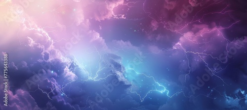 dramatic sky with dark clouds and lightning, in the style of a thunderstorm, with a dark background, banner design. Dark clouds with lightning, a thunderstorm scene depicting natural weather. 
