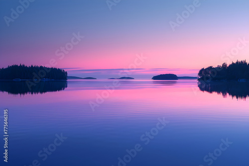 ‘Sunset Serenity: A Symphony in Ljubičasta Boja’, A Mesmerizing Purple Twilight Over Tranquil Waters