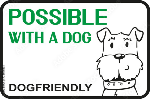 dog welcome sign vector sign dogfriendly