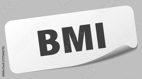 bmi sticker. bmi label