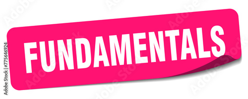 fundamentals sticker. fundamentals label