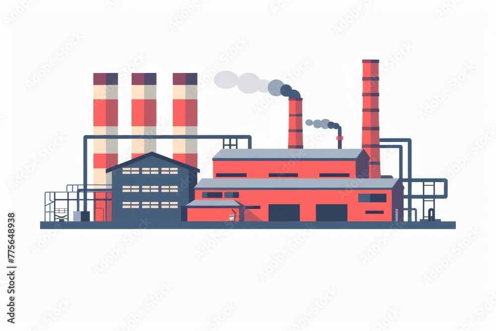 Obraz premium Factory two dimensional icon vector illustration