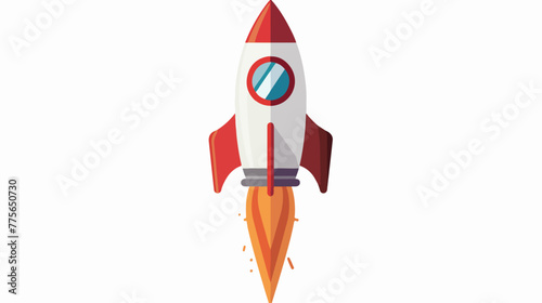 Rocket icon stock vector flat illustration design 