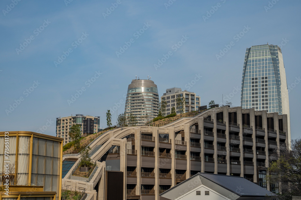 東京港区　麻布台の都市風景
　　　