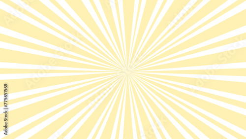 Yellow and white sunburst background