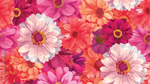 Colorful beautiful shawl scarf print. Flowering summer 
