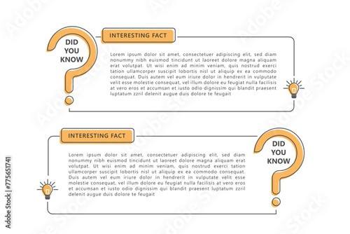 Did you know banner line design template for education, business, advertising